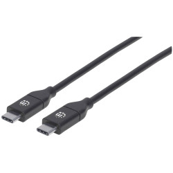 Manhattan 355247 USB cable USB 2.0 USB-C plug USB-C plug 2m Black