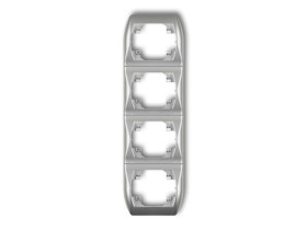 TREND Ramka pionowa 4 poczwórna srebrny metalik 7RV-4 KARLIK