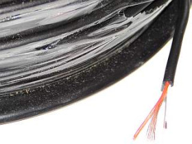 Przewód mikrofonowy stereo 3.0mm ekranowany czarny 100m