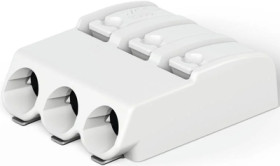 PCB terminal, 3 pole, pitch 4 mm, AWG 24-18, 9 A, push-in cage clamp, white, 2060-453/998-404