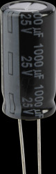 EEUFR1E102 Electrolytic capacitor, radial, 1000 µF, 25 V, 105°C, low ESR