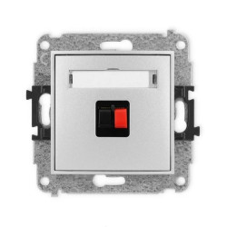 ICON Mechanizm gniazda głośnikowego pojedynczego srebrny metalik 7IGG-1