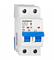 Wyłącznik instalacyjny 6kA, C 20A, 2P Seria AMPARO