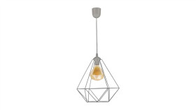 Lampa Wisząca Alambre Grey 1Xe27 4W Żarówka W Zestawie Mlp4132 Milagro