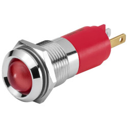 Lampka kontrolna do montażu panelowego 230, czerwona 14 LED Wtyczka EAO