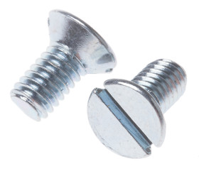 Śruby maszynowe M4 łeb z łbem stożkowym Stalowe długość 8.0mm skok 0.70mm