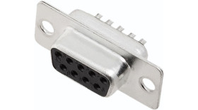 Złącze D-Sub lutowane 9-pinowe Żeński Proste