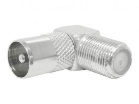 PRZEJŚCIÓWKA GNIAZDO F - WTYK ANTENOWY, KĄTOWE