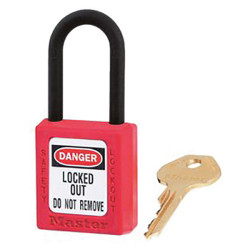 Master Lock 406RED Lockout Padlock &#x2013; 38mm Body &amp; 6mm Composite Nylon Shackle