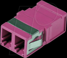 53517.1 Fiber optic coupling, LC duplex, multimode, violet