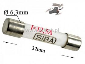 12,5A bezp. ceram. szybki 6,3x32mm 500V