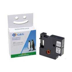 G&amp;G BB-D-G-D1-40910 Labelling tape Transparent Black font 9mm 7m