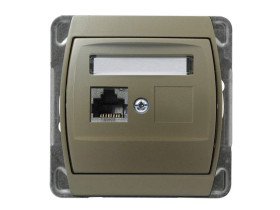 GAZELA Gniazdo komputerowe kat.6 ekranowane KRONE satyna GPK-1J/K6E/m/16/16 OSPEL