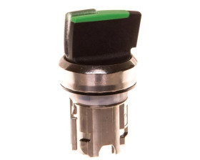 Napęd przełącznika 3 położeniowy IOII 22mm zielony z podświetleniem z samopowrotem metal mat IP69k Sirius ACT 3SU1052-2BM40