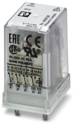 Relay, 4 Form C (NO/NC), 24 V (DC), 16 A, 250 V (DC), 250 V (AC), monostable, 2909738