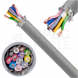 Kabel sterowniczy TECHNOTRONIK LIYCY 12x0,25mm2 szary 300/300V ekranowany olejoodporny linka Technokabel