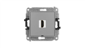 Icon Mechanizm Gniazda Pojedynczego Hdmi 2.0, Bez Pola Opisowego Szary Mat...