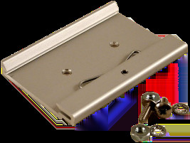 Rail clip, aluminum, (L x W x H) 75 x 51 x 8 mm, gray, 1427DIN75M