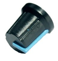 GALKA-1B Gałka potencjometru obrotowego - pasek niebieski (na oskę 6 mm) wysokosć 14 mm