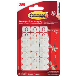 3M 17026 White Decorating Clips (Pack 20)