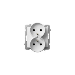 Gniazdo podwójne z/u GP-2RRZ/m/00 białe SONATA Ospel