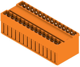 Pin header, 28 pole, pitch 5.08 mm, straight, orange, 1602510000