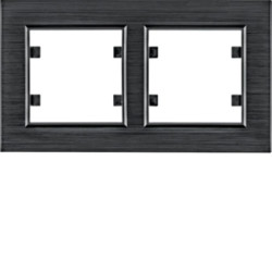 Lumina passion Ramka 2-krotna pozioma aluminium czarne WL9223