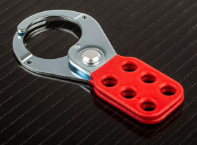 Blokada klamrowa Blokada zabezpieczająca RS PRO rozmiar mocowania 38mm Czerwony zamki: 6