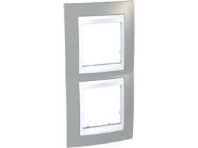 UNICA PLUS Ramka 2 podwójna pionowa szary alabaster MGU6.004V.865 SCHNEIDER ELECTRIC