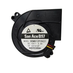Wentylator odśrodkowy San Ace B97 12V dc Sanyo Denki szerokość: 97mm przepływ: 56.8 cfm Dmuchawa DC 97 mm 33 mm