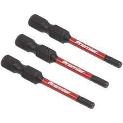 Sealey AK8236 Hex 3mm Impact Power Tool Bits 50mm - 3pc