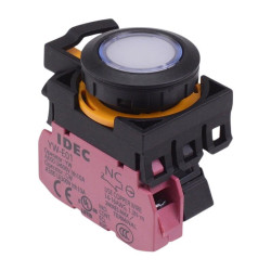 CW1L-M1E01Q4PW White 24V illuminated Momentary Push Button Switch 1NC IP65 IDEC