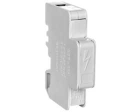 Blok rozdzielczy modułowy 1-biegunowy 60A we: 1x6-35mm² wy: 6x2,5-6mm2 szary LBR60A 84326002