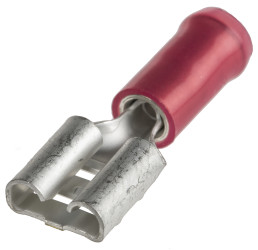 Konektor płaski Żeński 6.35 x 0.81mm długość 22.2mm Izolacja: Izolowane Cyna