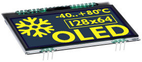 Wyświetlacz OLED DISPLAY VISIONS EAOLEDL128-6GGA (S x W x G) 68 x 51 x 3.3 mm
