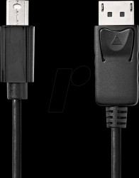 CCGL37400BK20 Mini DP 1.2 connector to DP connector, 2.0 m