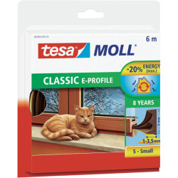 tesa&#xAE; 05463 Classic E-Profile Rubber Sealing Insulation White 9mm x 6m