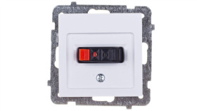 As Gniazdo Głośnikowe Pojedyncze Białe Gg-1G/M/00