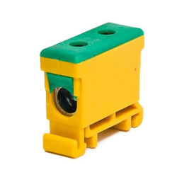 Złączka szynowa gwintowa al/cu 35mm2 zielono-żółta WLZ-35P/35Z