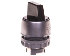 Przełącznik 3 położeniowy pokrętło 22mm czarny 2Z z samopowrotem SP22-P3C.CZ.
