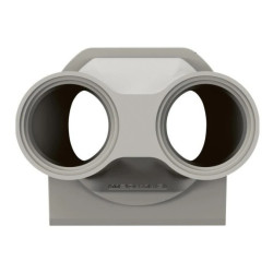 NOWE PLEXO 55 Przepust kablowy - 2 wejścia ISO 20 szary 069670L