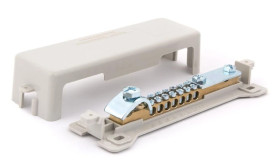 Szyna wyrównawcza do wyrównania potencjału 7x25mm2 + 1x50mm2 + bednarka EKW7-16/B