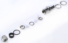 Złącze koncentryczne Montaż na panelu Żeński 50Ω typ złącza Złącze N 0 to 11GHz, zaciskane typ kabla RG213/U, RG214/U,