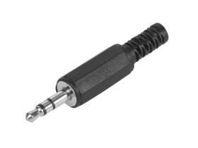 Wtyk JACK 3.5mm stereo plastikowy