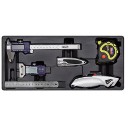 Sealey TBT12 Tool Tray with Measuring and Cutting Set 6pc