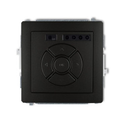 DECO Sterownik roletowy elektroniczny (przycisk centralny/dodatkowy) czarny mat 12DSR-6