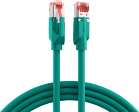Patch cable, RJ45 plug, straight to RJ45 plug, straight, Cat 6A, S/FTP, LSZH, 0.25 m, green, K8053.0,25