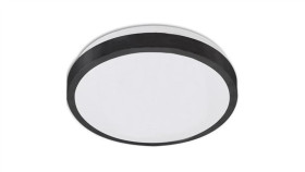 Plafon Okrągły Natynkowy Led 2Xe27 Ip44 Czarny Solen