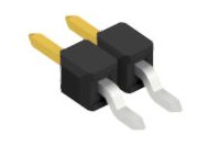 Pin header, 2 pole, pitch 2.54 mm, straight, black, SL12SMD0352S