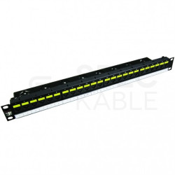 Patch panel RACK 19" kat.5e 24p UTP z półką 1U czarny DataGate+ Molex